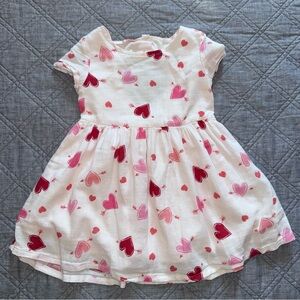 Valentine’s Day  Pink and Red Heart Girls Dress